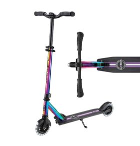 Kids scooter - Globber Flow Element Lights Folding Scooter Neo Chrome