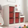 IKEA Trofast storage unit - white with red and green bins Image 5