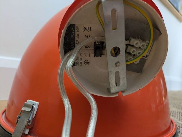 Pendant light 'Anteros 38' Industrial orange/metal - Suitable for LED / Indoor