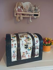 Hand decorated toy chest