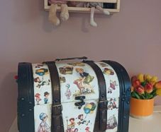 Hand decorated toy chest
