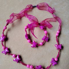 Necklace & bracelet with Butterlies