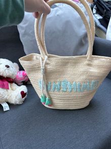 Girls summer straw bag