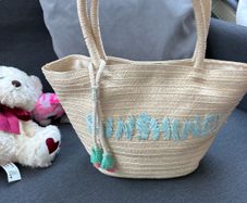 Girls summer straw bag