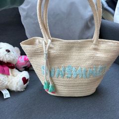 Girls summer straw bag