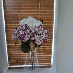 2 Vases & Faux Flowers