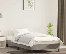 Bed Frame without Mattress Light Grey 90x190 cm Single Single Velvet