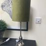 New Cylindrical Green Velvet Table Lamp Shade Image 3
