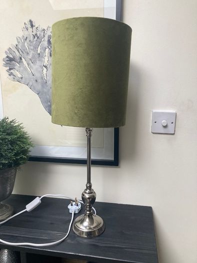 New Cylindrical Green Velvet Table Lamp Shade