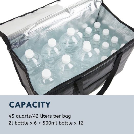 Insulated Delivery Bag XXL by NZ Home, Hot & Cold Food Bag. Ideal for Pizza, Indian, Chinese, Kebabs. Suitable for Deliveroo, FEAST, One Delivery, Uber Eats, Foodhub