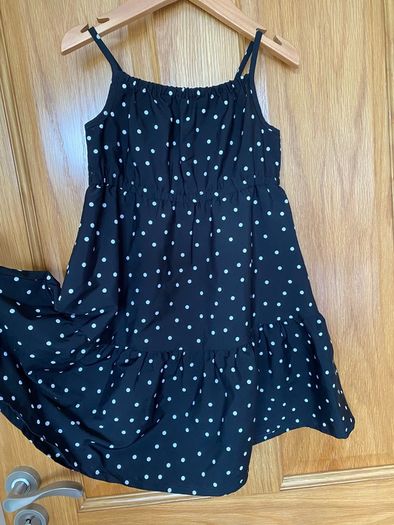 Girl's Black & White Polka Dot Summer Dress | Size 3-4 yrs