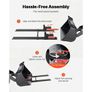 Pallet Forks, 1814 kg Clamp on Pallet Forks, 149 cm Total Length Heavy-Duty Tractor Fork with Adjustable Stabilizer Bar for Tractor Attachments, Loader Bucket, and Skid Steer, Black Image 3