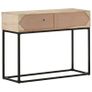 Console Table 100x35x76 cm Solid Mango Wood and Natural Cane Image 4