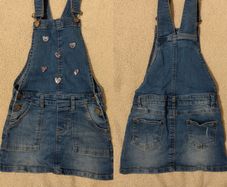 Blue Denim Dungaree Dress