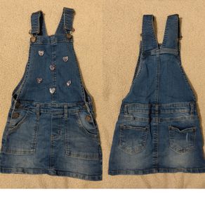 Blue Denim Dungaree Dress