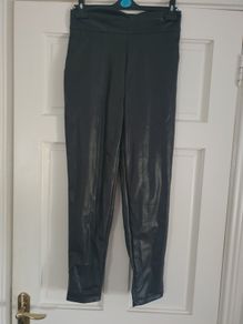 new high waisted leather trousers