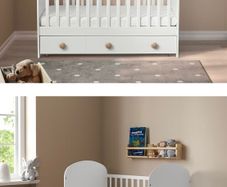 Ikea Gonatt baby cot to toddler bed with mattress and guard