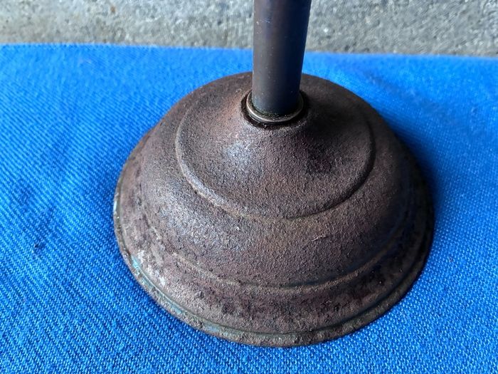 Unusual antique copper companion set holder
