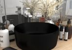 Luxury Wash Basin Round Matt Black 40x15 cm Ceramic