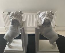 Pair of 9 inch tall English Bulldog bookends