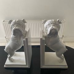 Pair of 9 inch tall English Bulldog bookends