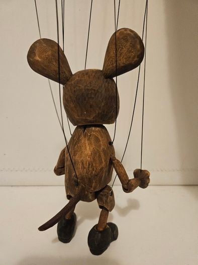 Mouse Czech Handmade Wooden Marionette