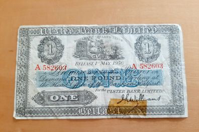 Ulster Bank note 1956