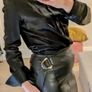 Karen Millen Faux Black Leather Skirt Sz6 Image 5