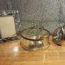 metal frame and glass  bowl Image 5