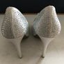 Pre-loved 'New Look' White Sparkly Platform Stiletto Shoes Image 3