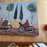 Picture titled 'A nice day for it'- on timber. Image 3