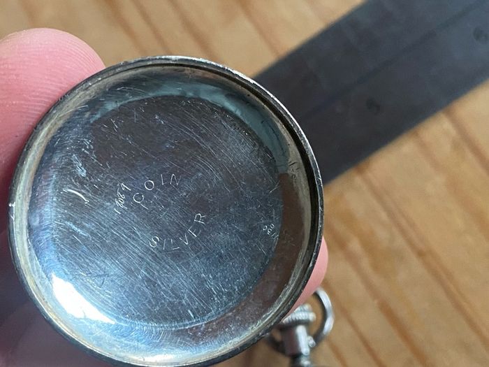 Waterbury Watch Company Coin Silver Pocket Watch