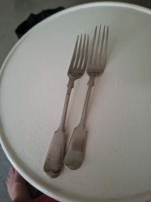 Two EPNS Dinner Forks