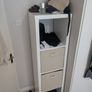 White IKEA 1x4 Storage Unit Image 3