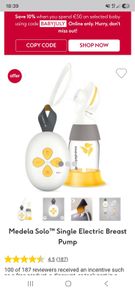 Medela Single Electric Breast Pump & Carrier Bag