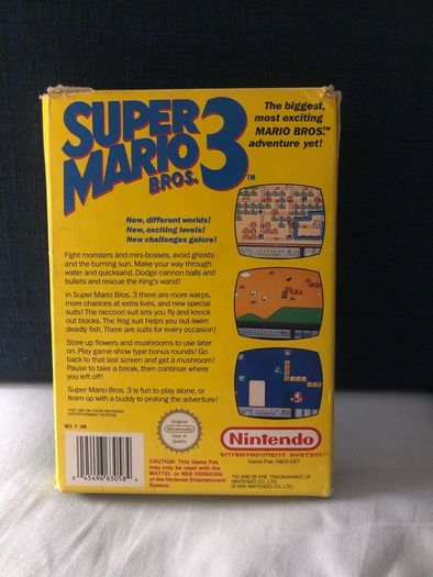 Super mario bros 3 NES in box