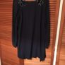 Long slieve lined navy mini dress, very pretty Image 2