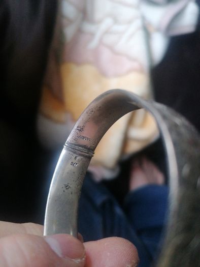 Vintage Engraved Silver Bangle