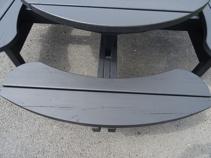 Solid wood garden table and benches 8 seater