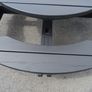 Solid wood garden table and benches 8 seater Image 5