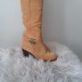 Tan suede wedge Boots Image 2