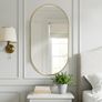 Wall Mirror 55x75 cm, Oval Gold Wall-Mounted Bathroom Vanity Mirror for Wall Decoration for Bedroom Living Room Entryway Image 4