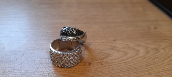 Silver and Pandora rings
