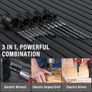 Cordless Impact Wrench,1/2" Brushless Power Impact Gun,2500RPM Electric Wrench, Max Torque 550N.m with 4 Sockets, 12PCS Screwdriver Bits, 4.0Ah Battery & Carry Box for Car Home Image 4