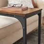 NEW SALE | C-Shaped Side Table, Bedside Table, Sofa Side Table, Coffee Table, with Metal Frame, Industrial, for Living Room, Bedroom, Rustic Brown and Black Image 5