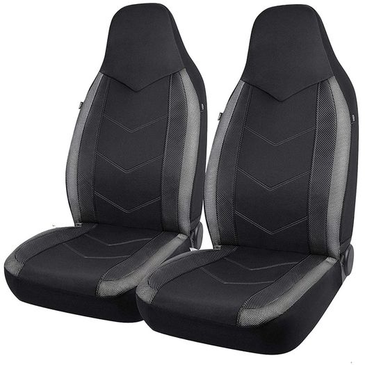 2x High Back Air Mesh Fabric Car Seat Covers Sporty Design Airbag Compatible Fit For Most Car Suv Truck Van Seat Cushion