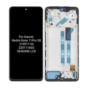 Xiaomi Redmi Note 11 Pro 5G, 4G - LCD Display + Touch Screen + Frame (Graphite Gray) - 5600010K6S00, 5600010K6T00 Genuine Service Pack