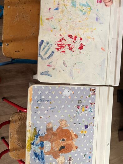 2 x Art Desks with chairs