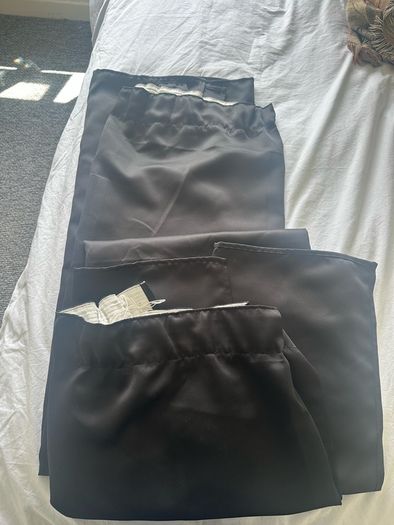 black thermal blackout curtains