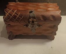Vintage Wooden Hand Riveted Mini Chest